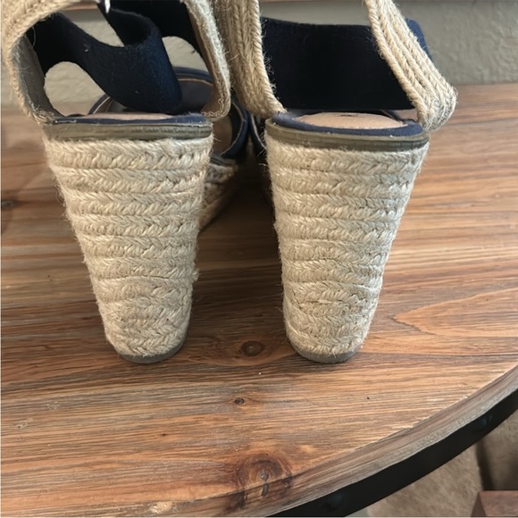 Rialto Navy Blue Wedge Sandals - Picture 6 of 11